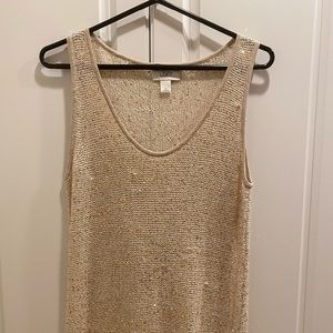 Gold knit tank